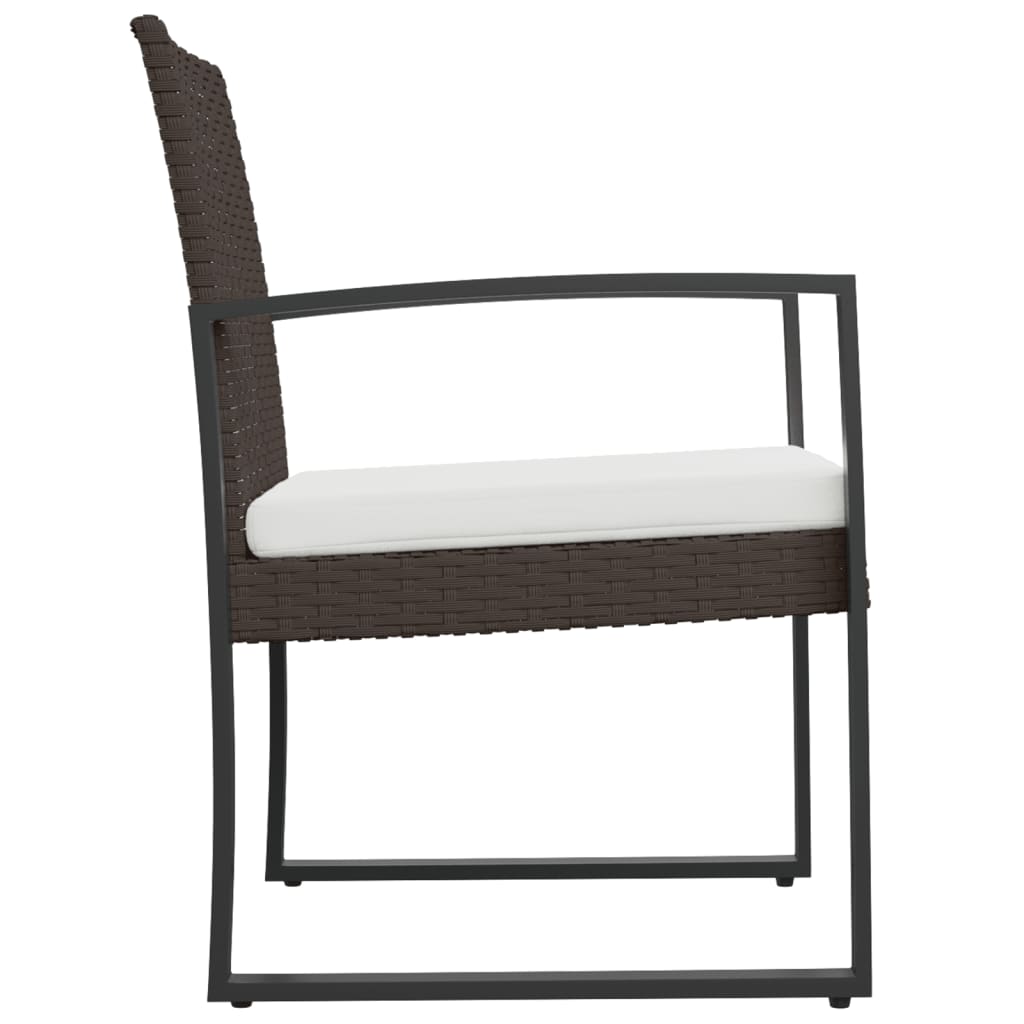 vidaXL Patio Chair 2 Pcs Patio Furniture Dining Chair for Porch PP Rattan-15