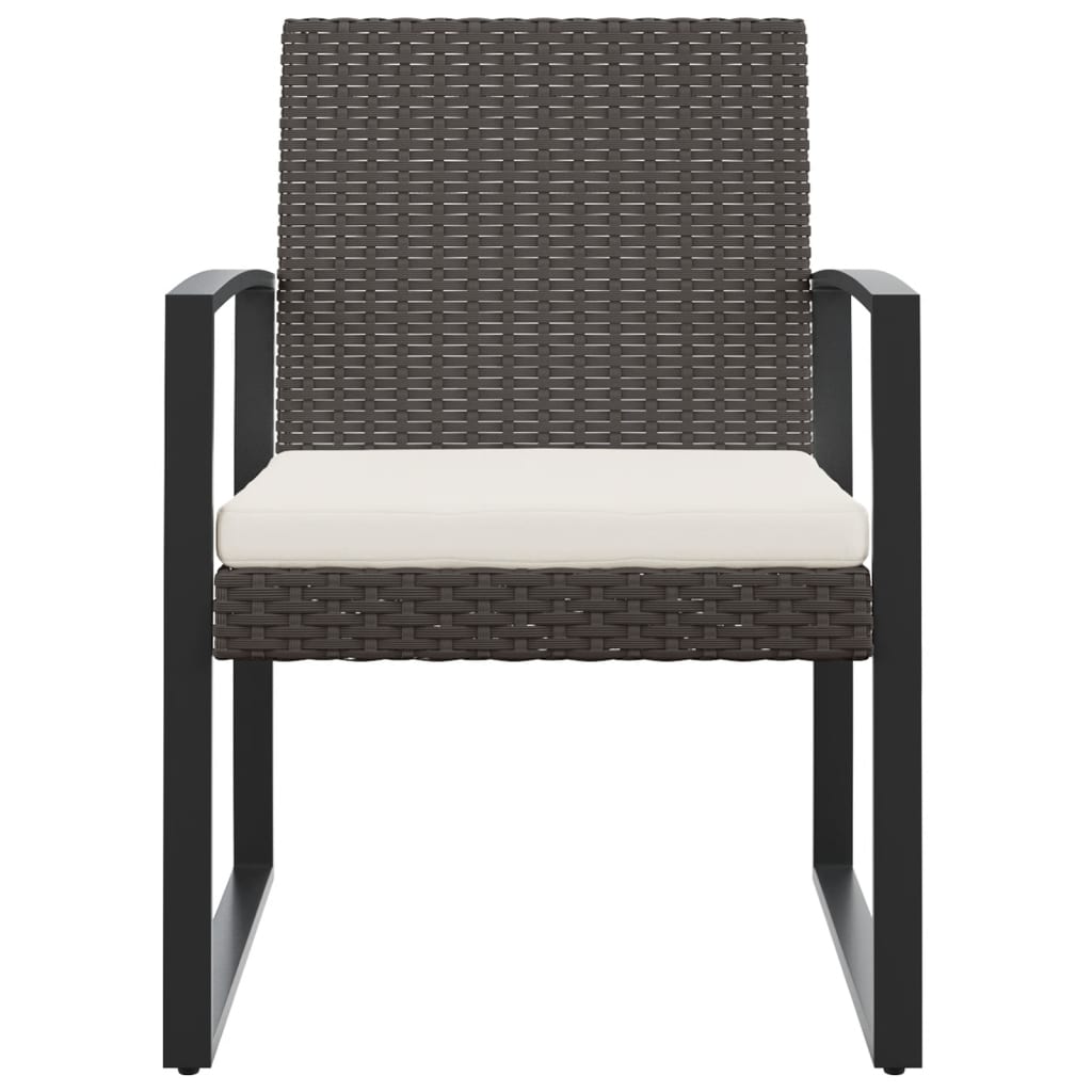 vidaXL Patio Chair 2 Pcs Patio Furniture Dining Chair for Porch PP Rattan-8