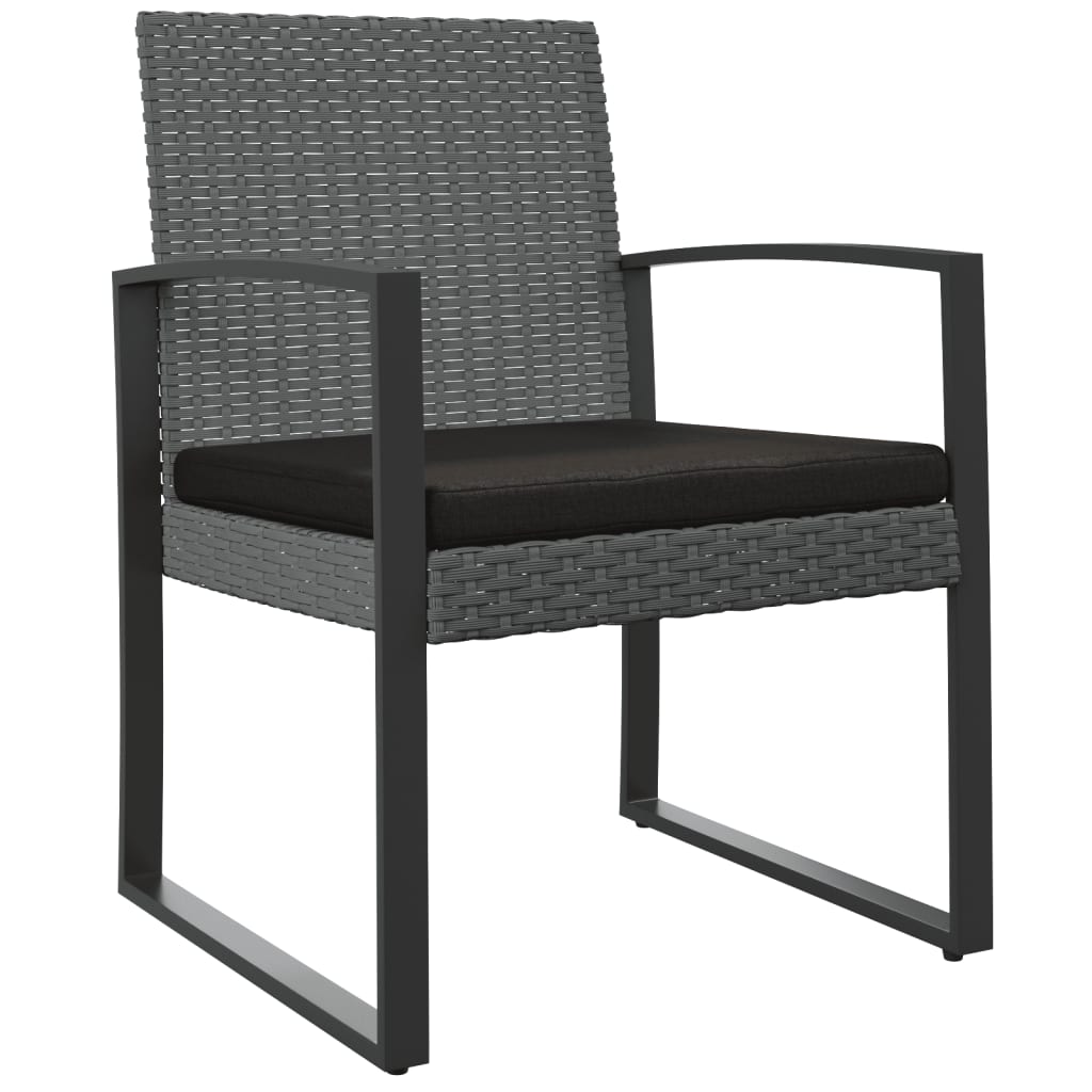 vidaXL Patio Chair 2 Pcs Patio Furniture Dining Chair for Porch PP Rattan-7