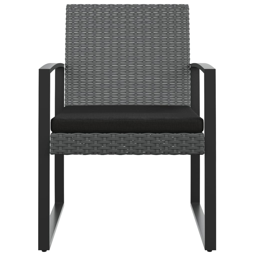 vidaXL Patio Chair 2 Pcs Patio Furniture Dining Chair for Porch PP Rattan-20