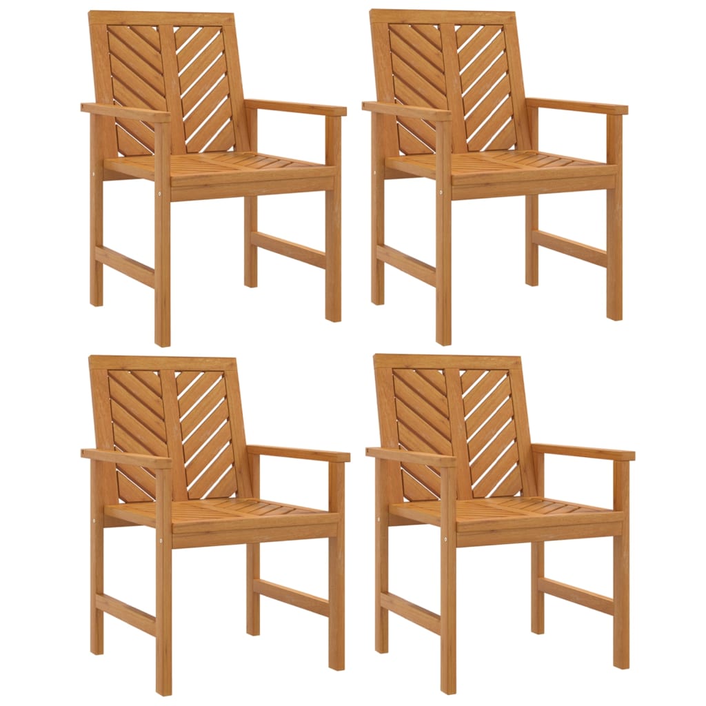 vidaXL Patio Chair Outdoor Patio Furniture Dining Chair Solid Wood Acacia-20