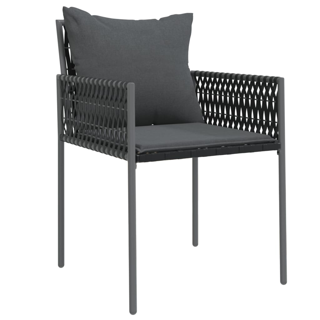 vidaXL Patio Chair Outdoor Lawn Chair with Cushions Patio Set Poly Rattan-20
