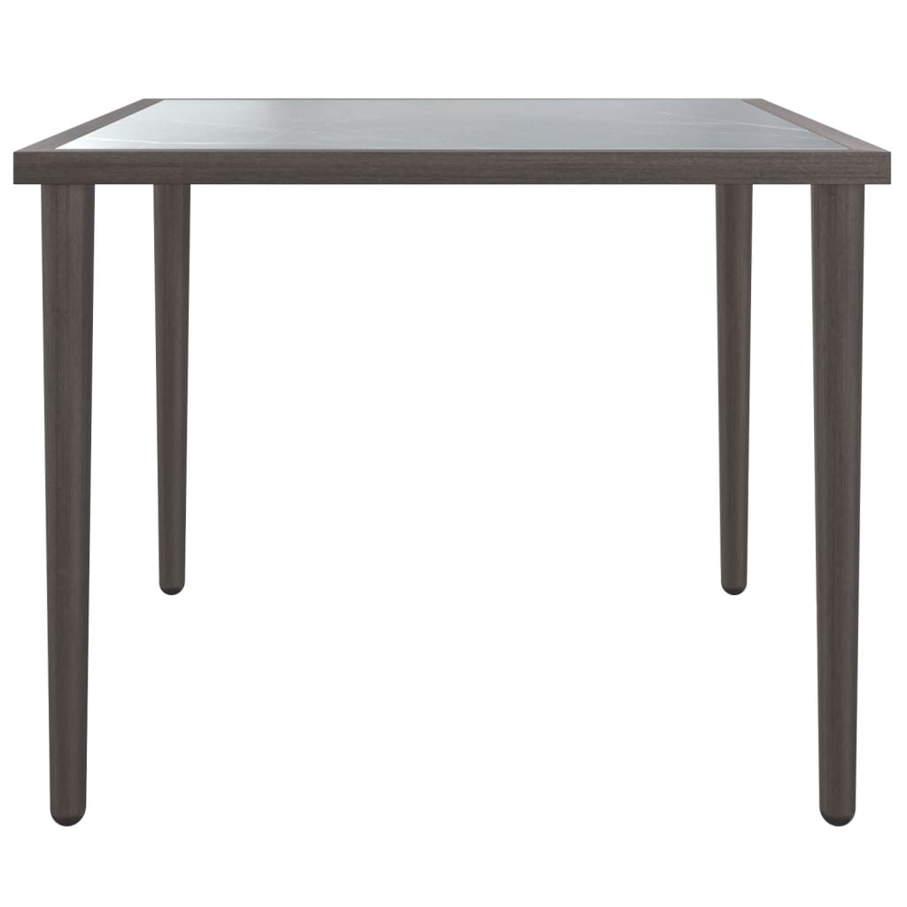 vidaXL Patio Table Gray 18.9"x18.9"x14.6" Steel-1