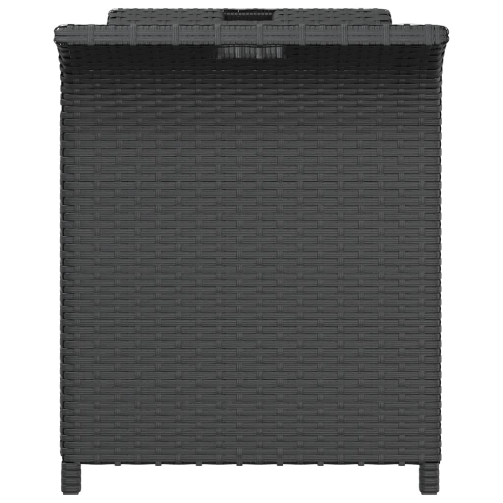 vidaXL Outdoor Storage Bench Patio Rattan Storage Box with Cushion Poly Rattan-19