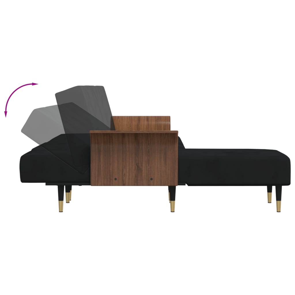 vidaXL Sofa Bed Sleeper Sofa Settee Pull Out Couch for Living Room Velvet-19