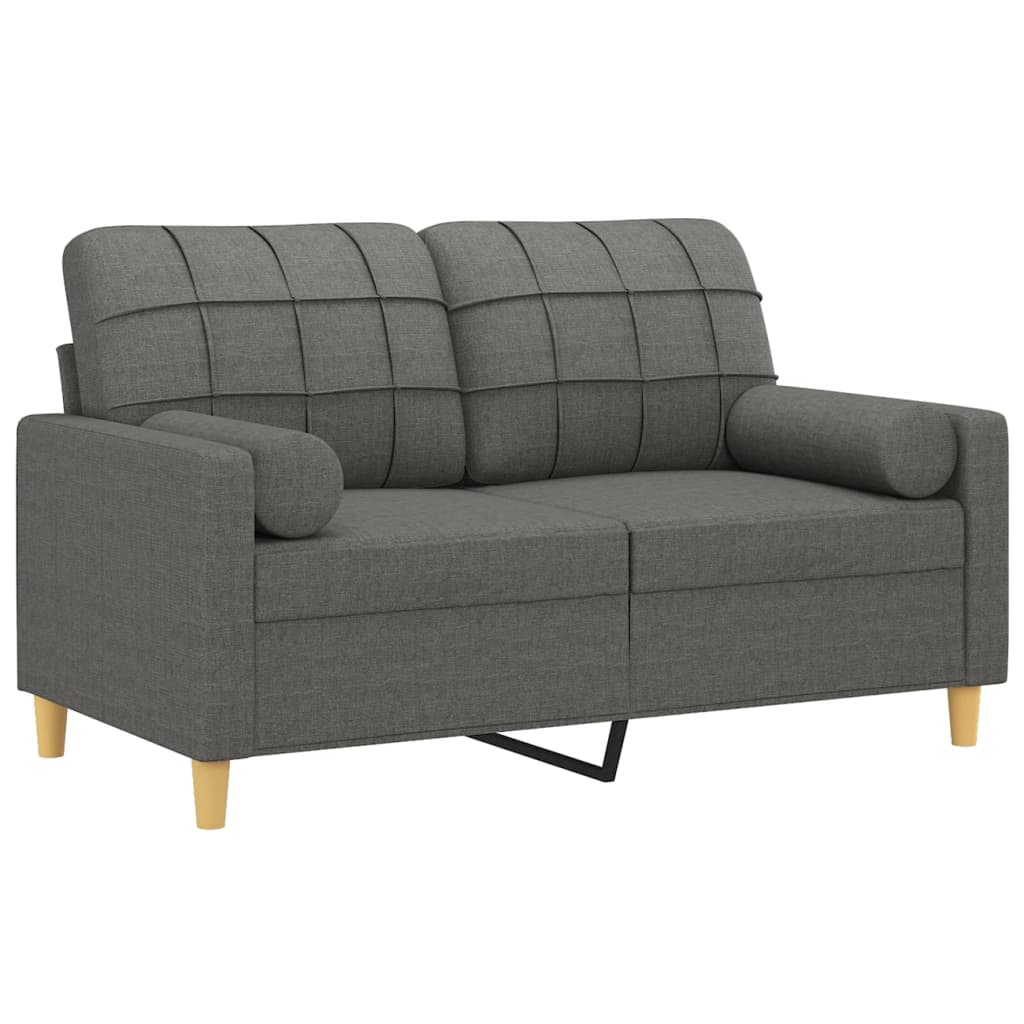vidaXL Sofa Accent Loveseat Couch Sofa Modern Settee with Throw Pillows Fabric-31
