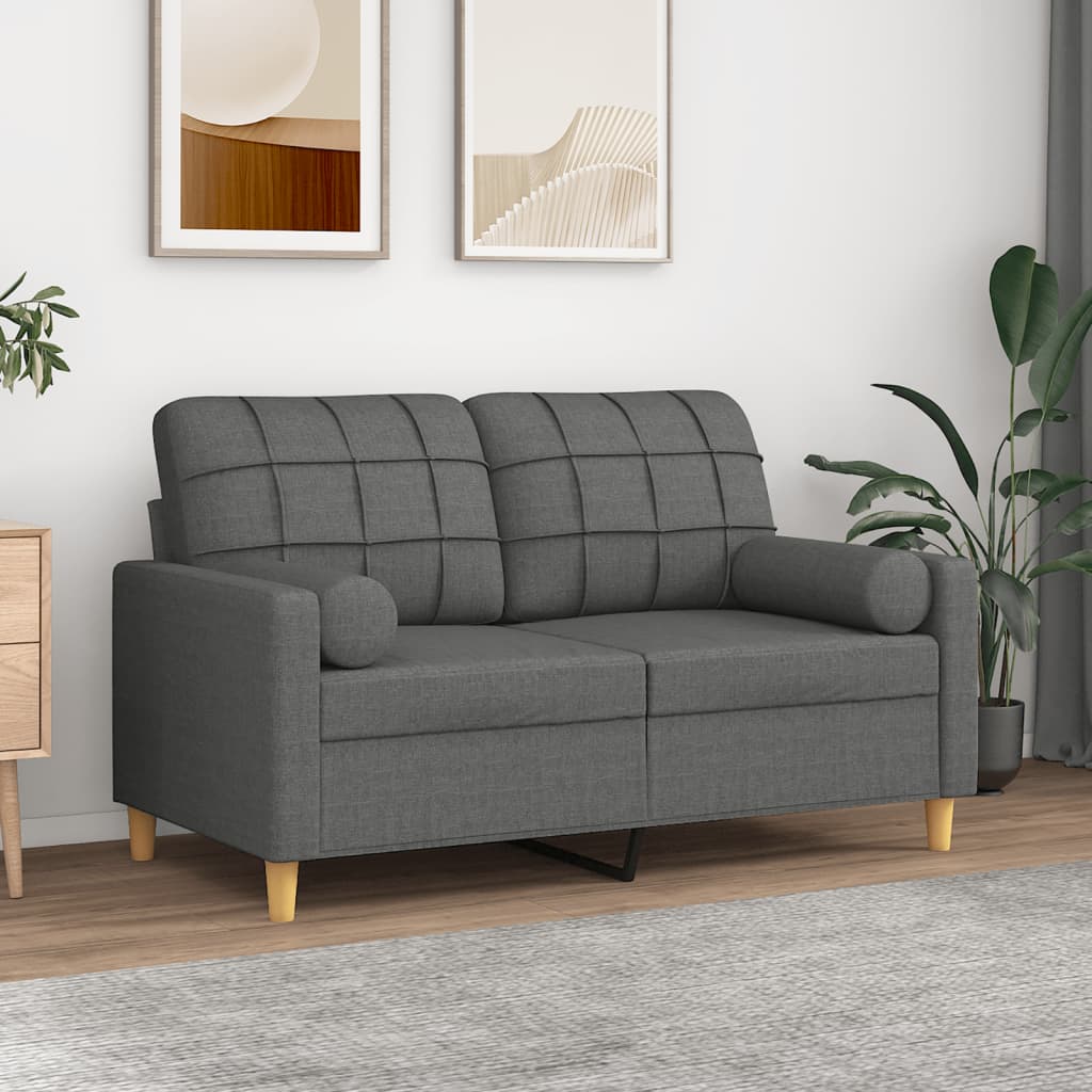 vidaXL Sofa Accent Loveseat Couch Sofa Modern Settee with Throw Pillows Fabric-35