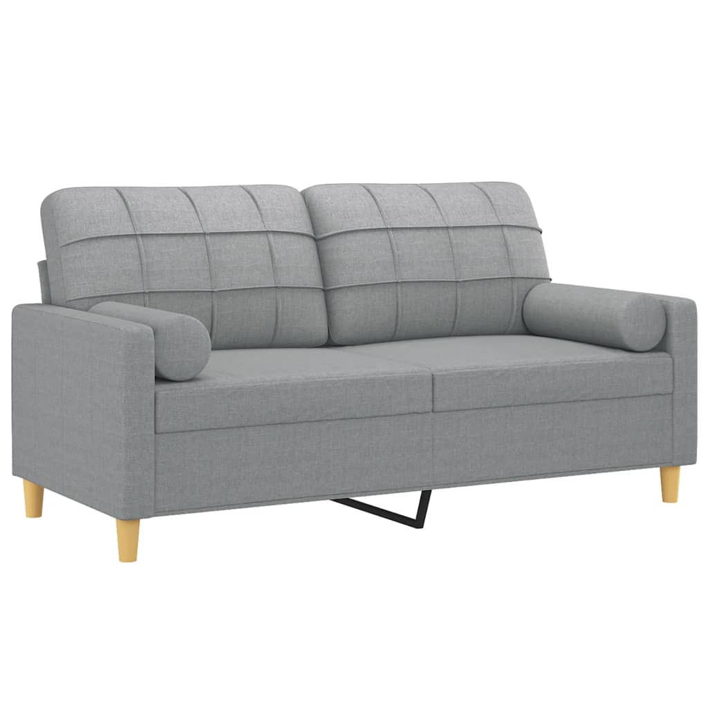 vidaXL Sofa Accent Loveseat Couch Sofa Modern Settee with Throw Pillows Fabric-2