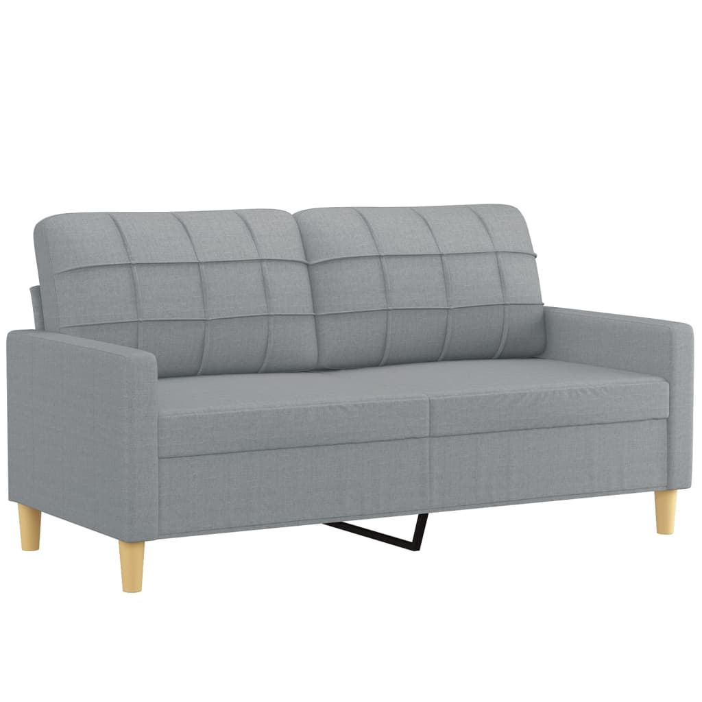 vidaXL Sofa Accent Loveseat Couch Sofa Modern Settee with Throw Pillows Fabric-18