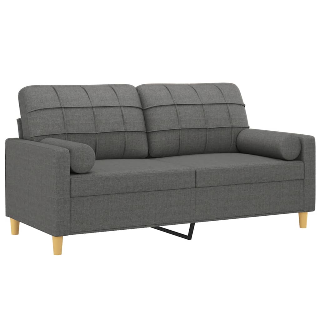 vidaXL Sofa Accent Loveseat Couch Sofa Modern Settee with Throw Pillows Fabric-13