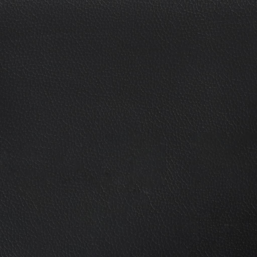 vidaXL Sofa Loveseat Couch Sofa Settee with Throw Pillows Black Faux Leather-8