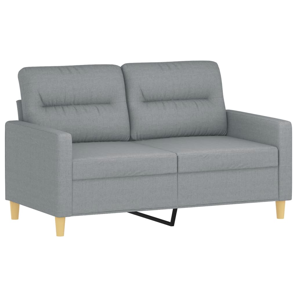 vidaXL Sofa Accent Upholstered 3-Seater Sofa Couch with Throw Pillows Fabric-5