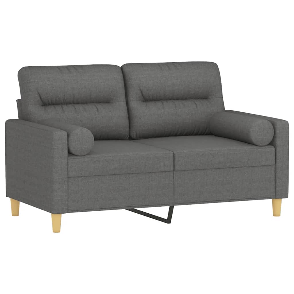 vidaXL Sofa Accent Upholstered 3-Seater Sofa Couch with Throw Pillows Fabric-7