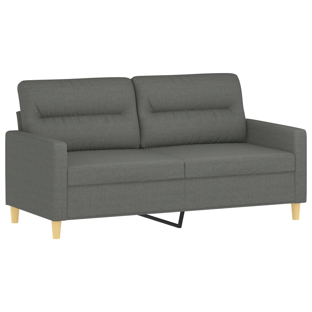 vidaXL Sofa Accent Upholstered 3-Seater Sofa Couch with Throw Pillows Fabric-29