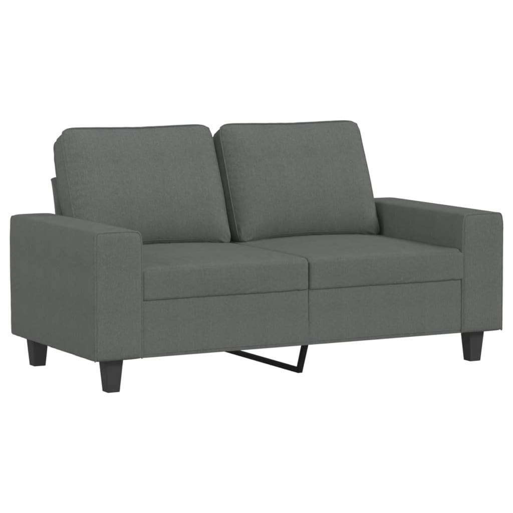 vidaXL 3 Piece Sofa Set Dark Gray Fabric-1