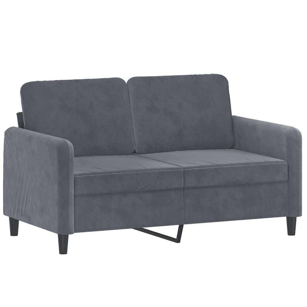 vidaXL 2 Piece Sofa Set Dark Gray Velvet-1