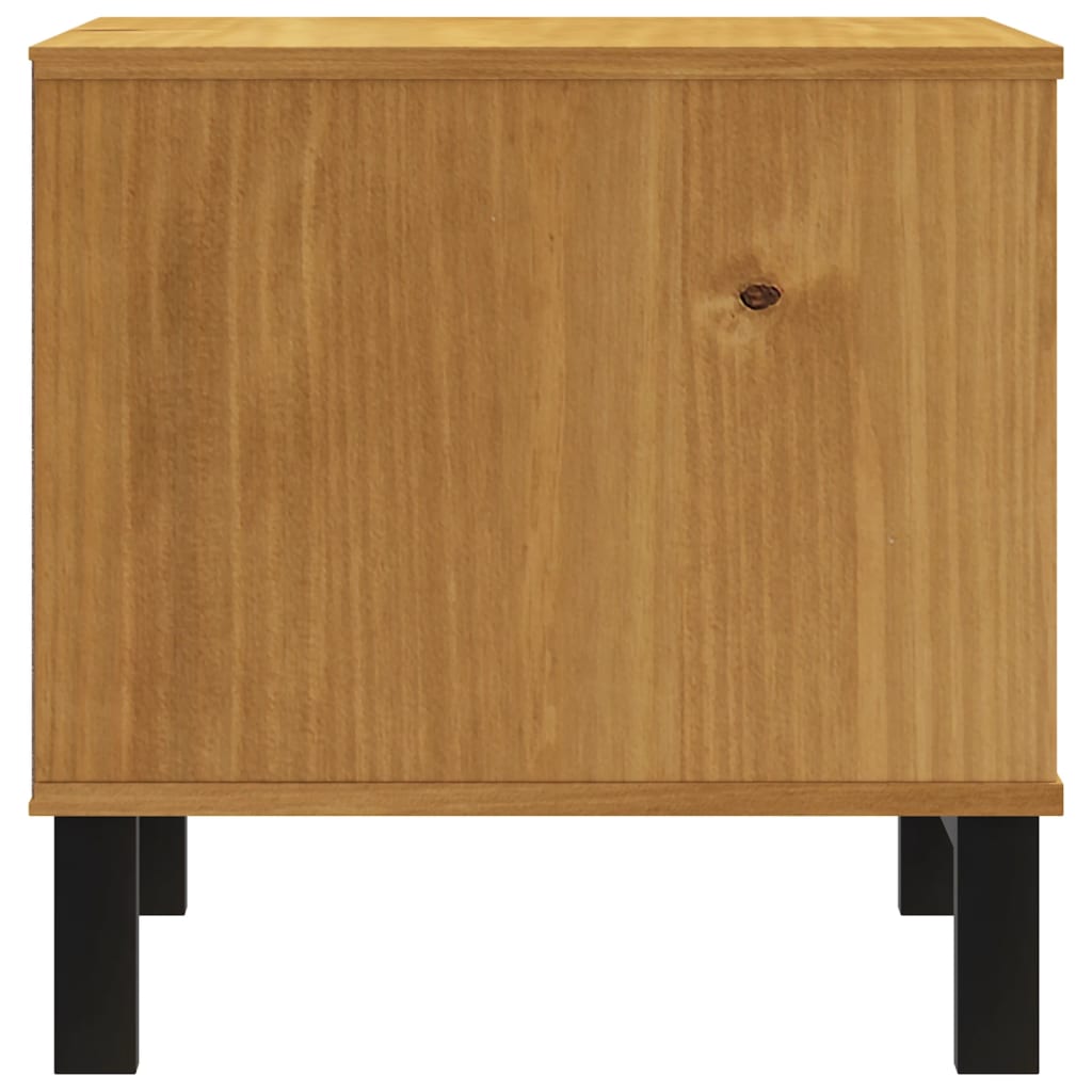 vidaXL Side Table FLAM 19.7"x19.7"x19.7" Solid Wood Pine-4