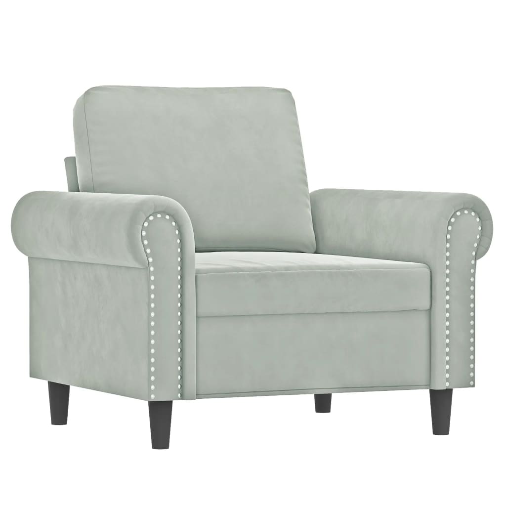 vidaXL Sofa Chair Accent Upholstered Club Armchair for Living Room Velvet-26
