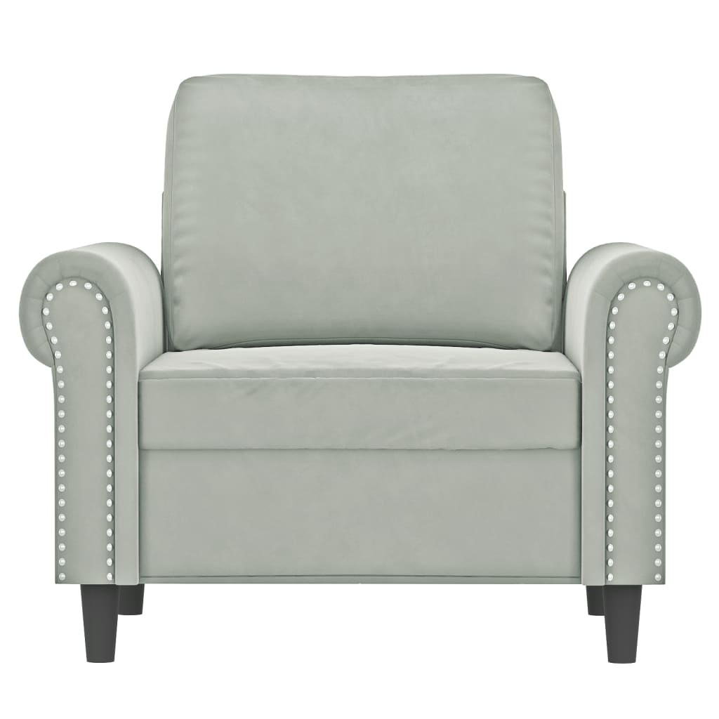 vidaXL Sofa Chair Accent Upholstered Club Armchair for Living Room Velvet-59