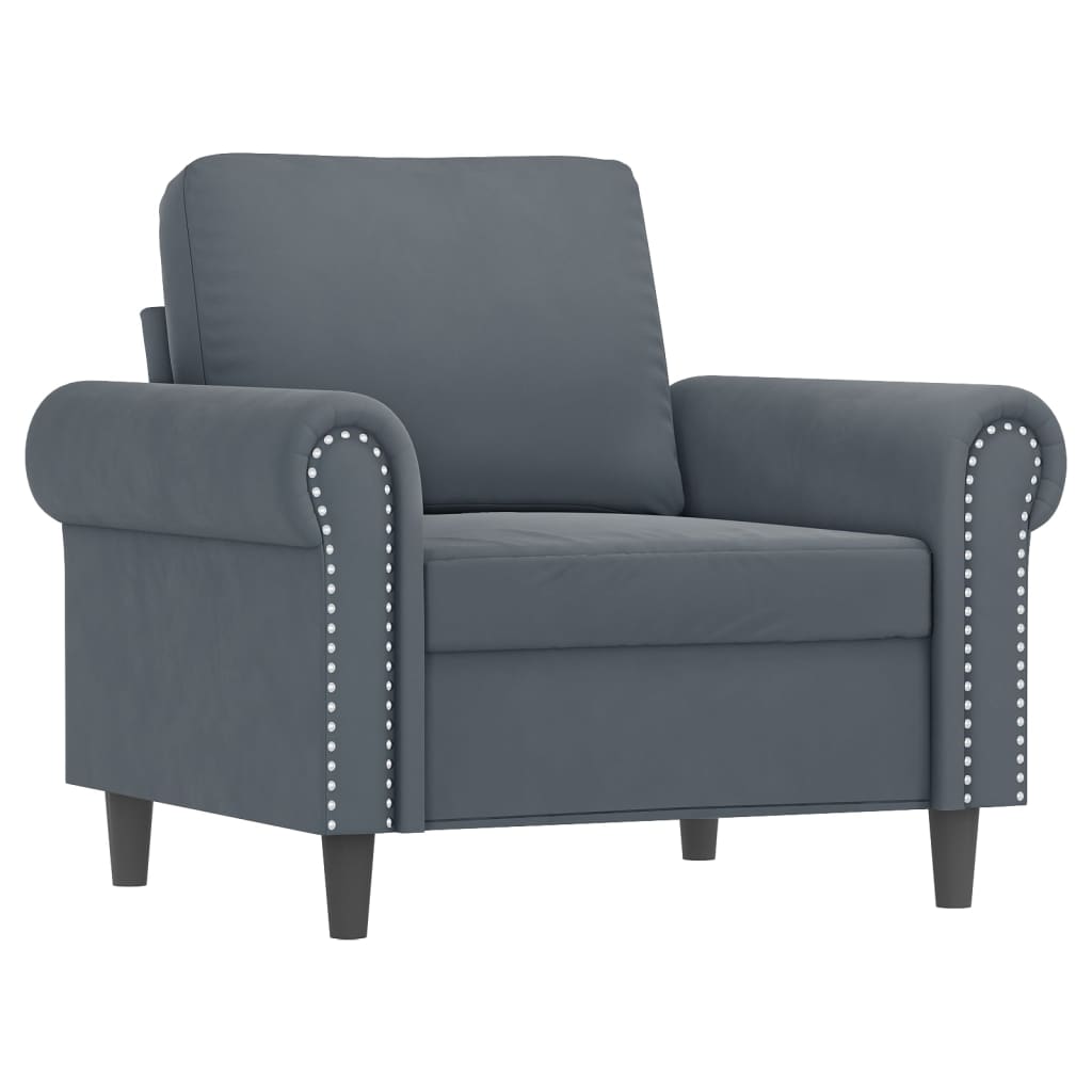 vidaXL Sofa Chair Accent Upholstered Club Armchair for Living Room Velvet-87