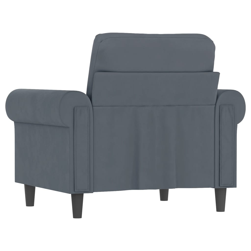 vidaXL Sofa Chair Accent Upholstered Club Armchair for Living Room Velvet-11