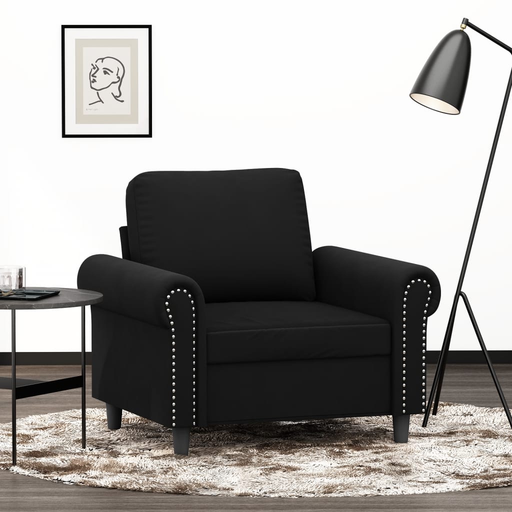 vidaXL Sofa Chair Accent Upholstered Club Armchair for Living Room Velvet-16