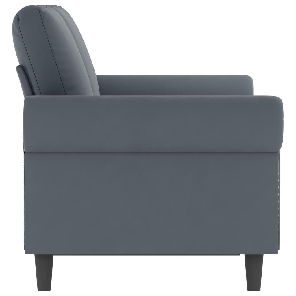 vidaXL Sofa Chair Accent Upholstered Club Armchair for Living Room Velvet-43