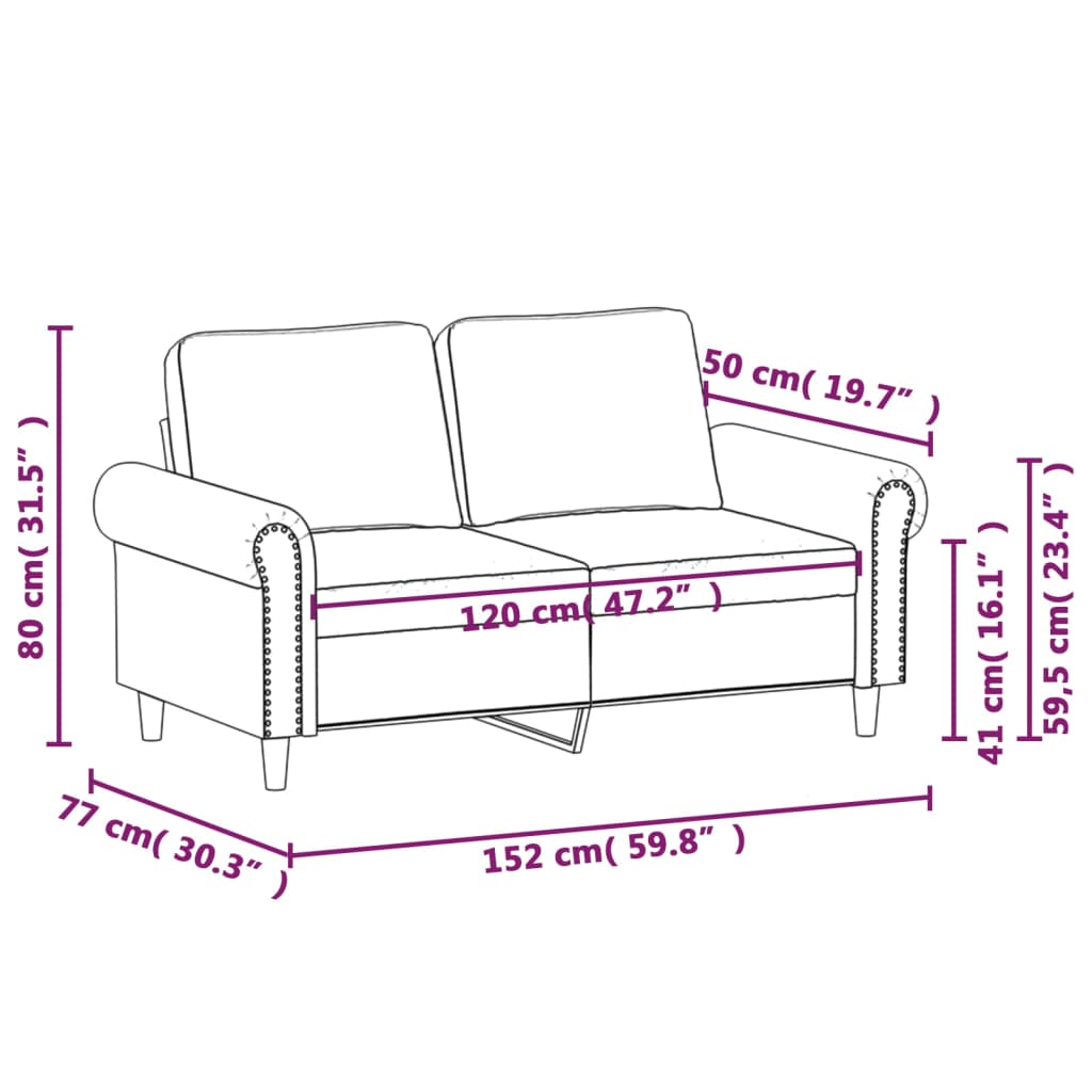 vidaXL Sofa Chair Accent Upholstered Club Armchair for Living Room Velvet-21