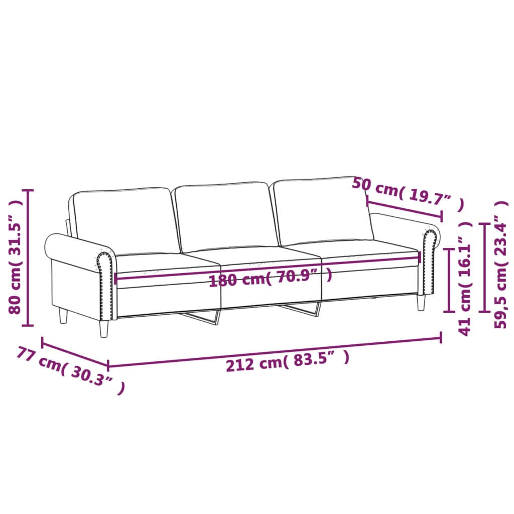 vidaXL Sofa Chair Accent Upholstered Club Armchair for Living Room Velvet-73