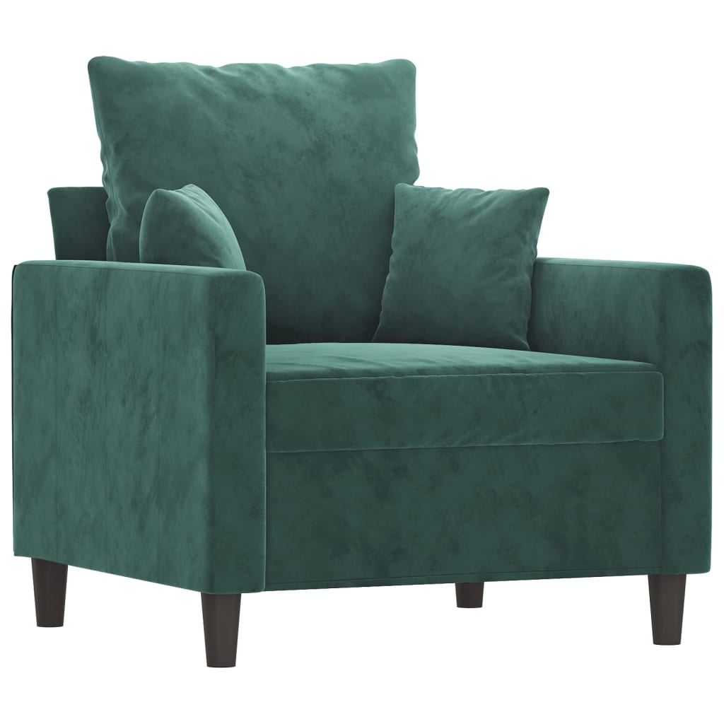 vidaXL Sofa Chair Upholstered Single Sofa Armchair for Living Room Velvet-62