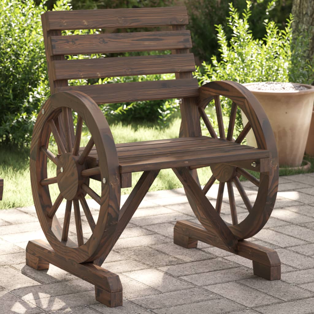 vidaXL Patio Chair 22.8"x22.8"x30.9" Solid Wood Fir-0