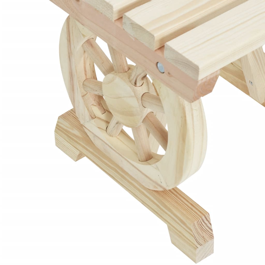 vidaXL Patio Footstool 15.7"x14.4"x15.2" Solid Wood Fir-7