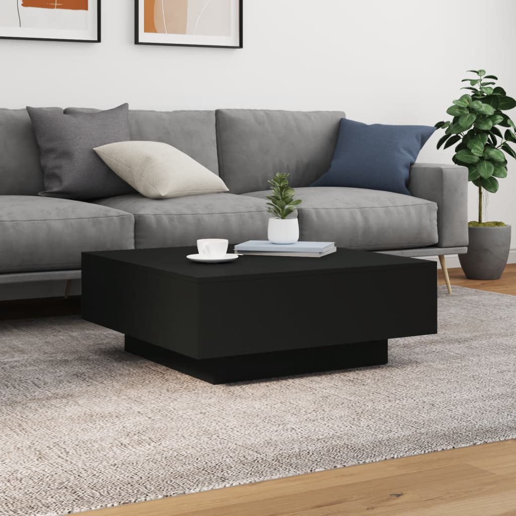 vidaXL Coffee Table with LED Lights Couch End Side Desk Living Room Furniture-0