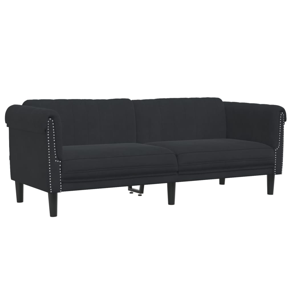 vidaXL 3 Piece Sofa Set Black Velvet-3