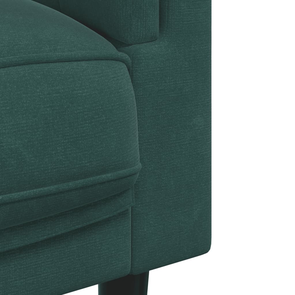 vidaXL 2 Piece Sofa Set with Pillows Dark Green Velvet-4