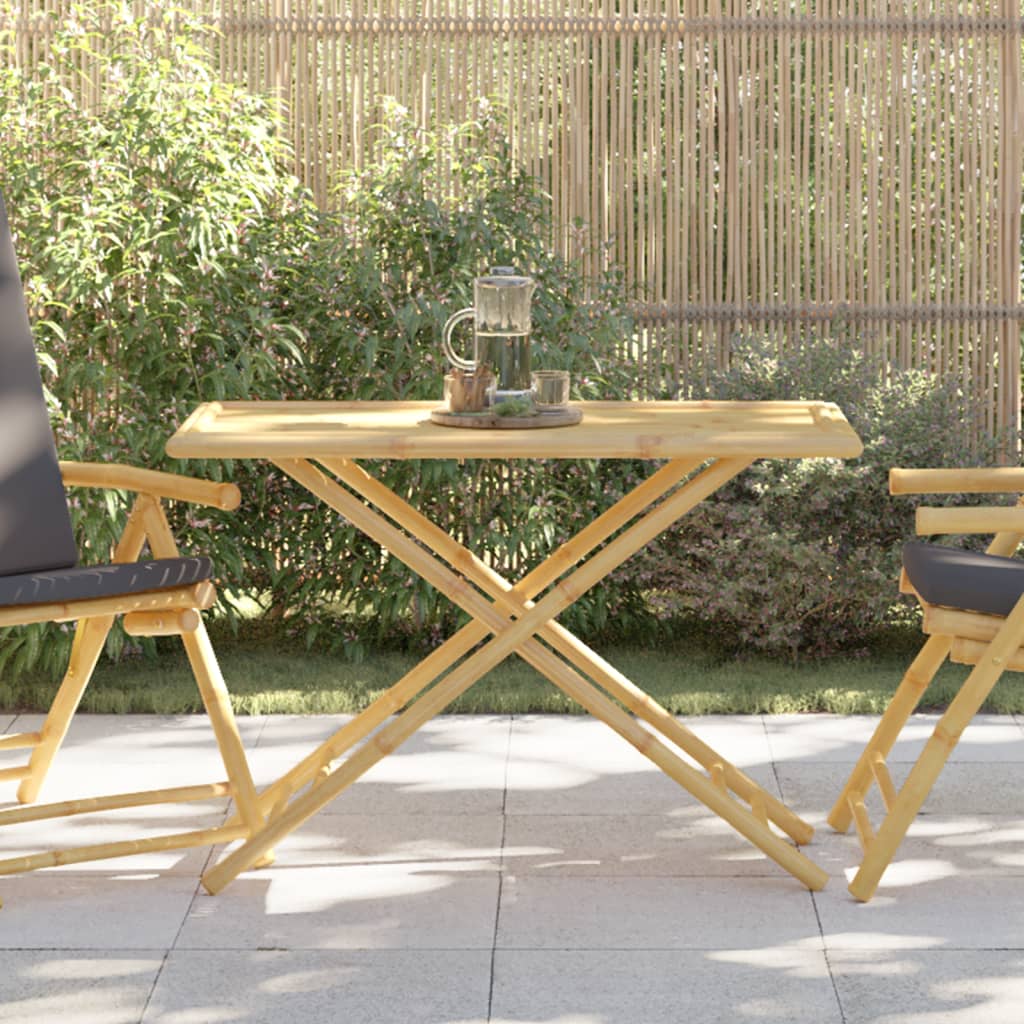 vidaXL Folding Patio Table 43.3"x21.7"x29.5" Bamboo-0