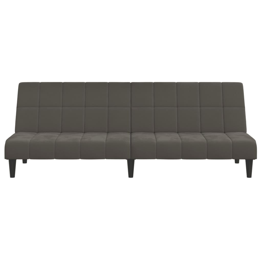 vidaXL 2-Seater Sofa Bed Dark Gray Velvet-3