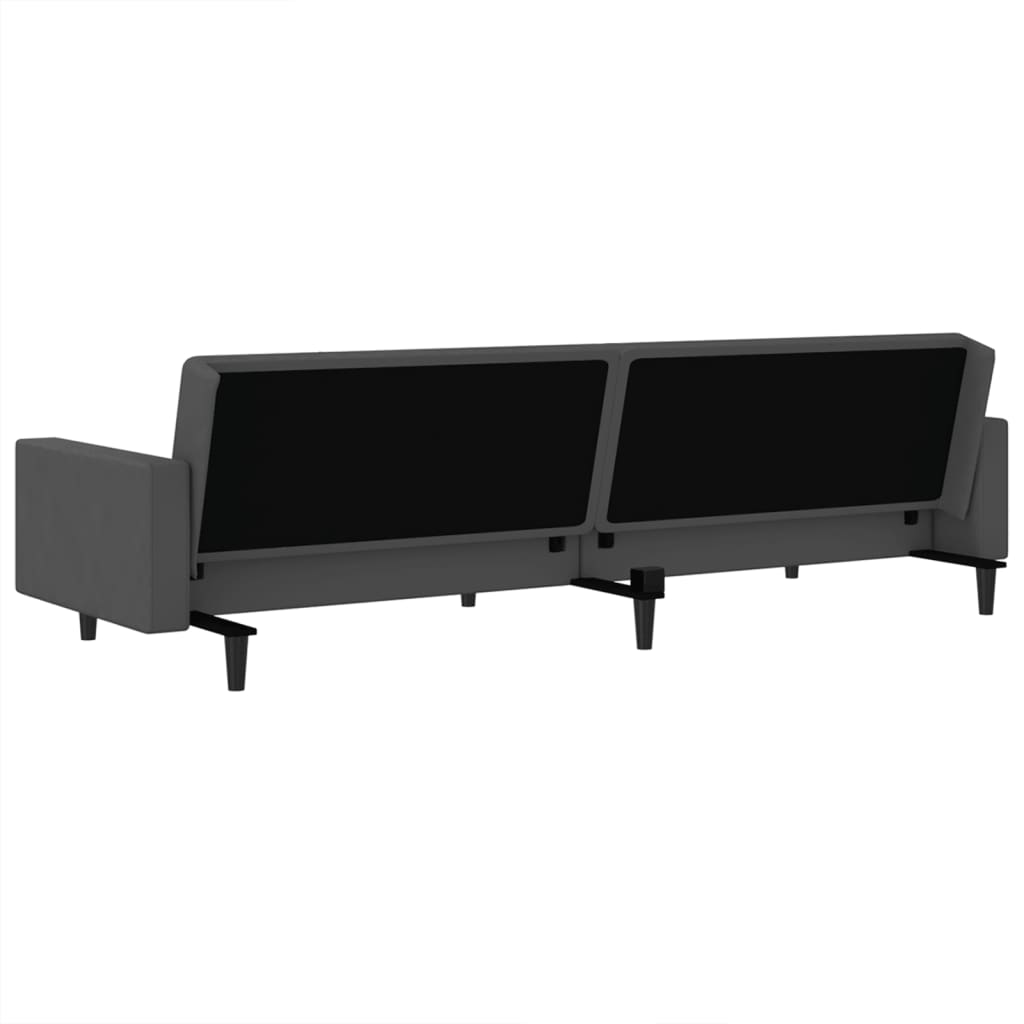 vidaXL 2-Seater Sofa Bed Dark Gray Velvet-6