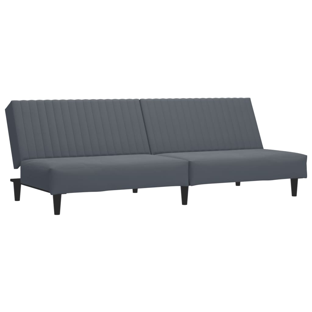vidaXL 2 Piece Sofa Set Dark Gray Velvet-3
