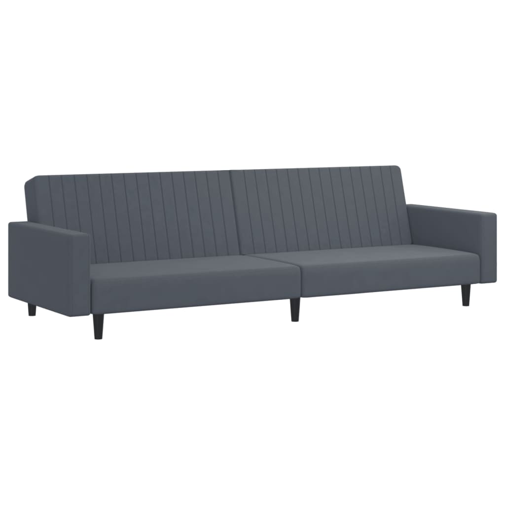 vidaXL 2 Piece Sofa Set Dark Gray Velvet-3