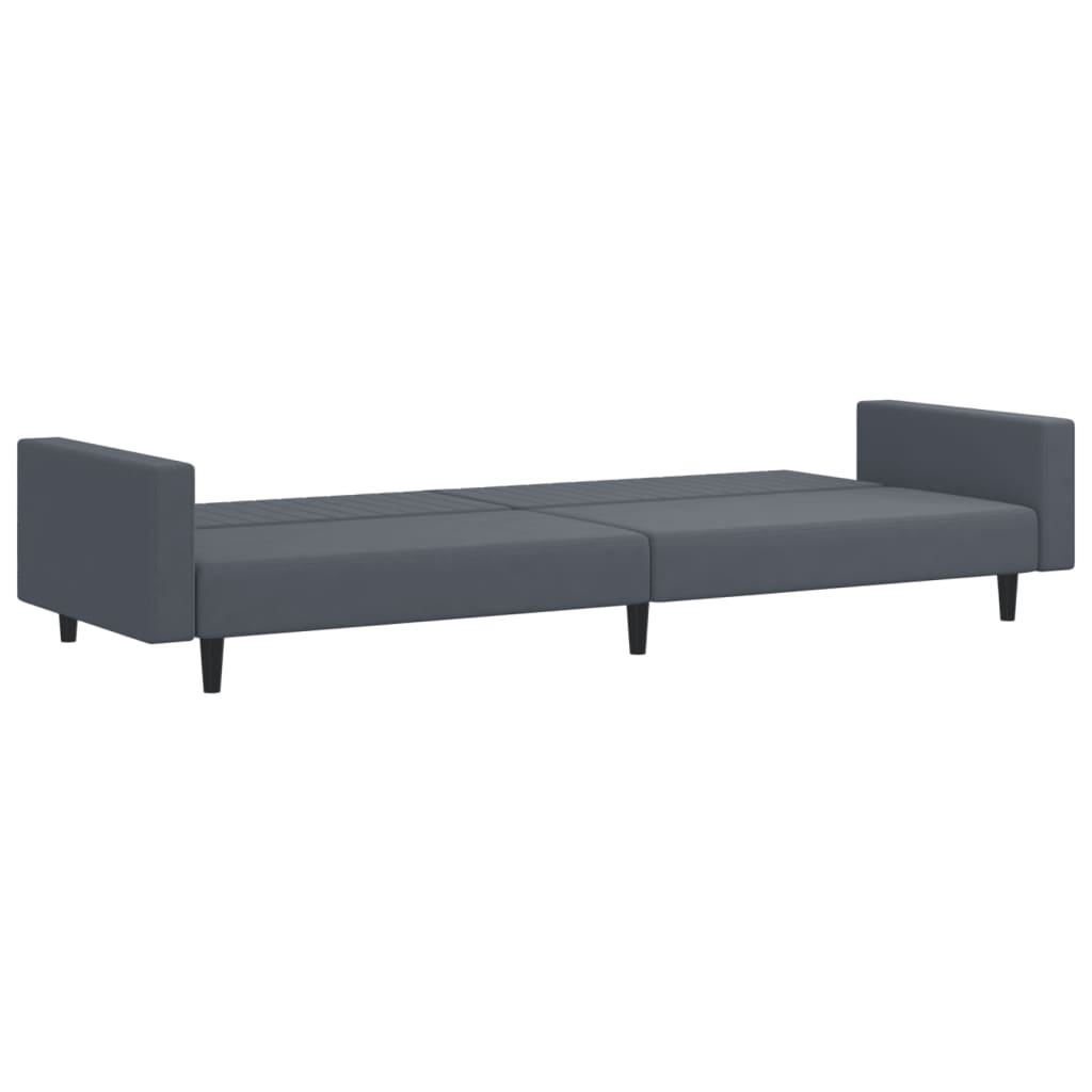 vidaXL 2 Piece Sofa Set Dark Gray Velvet-4