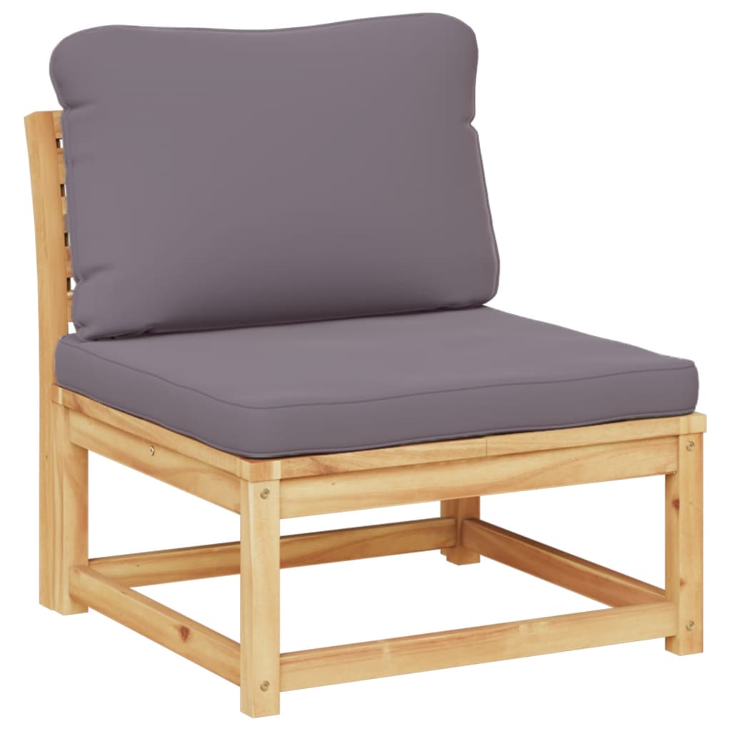 vidaXL 4 Piece Patio Lounge Set with Cushions Solid Wood Acacia-3