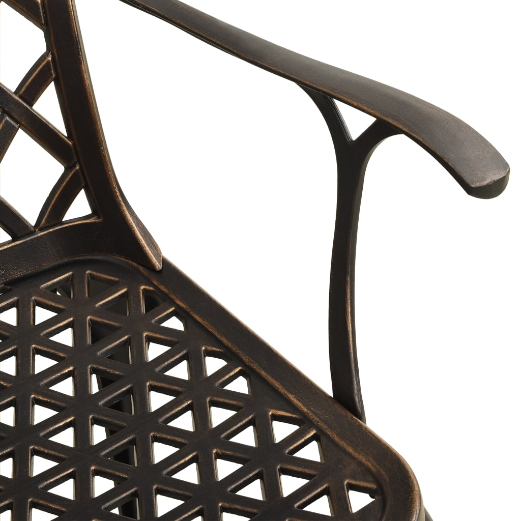 vidaXL Patio Chairs Outdoor Garden Dining Seat Furniture 6 Pcs Cast Aluminum-0
