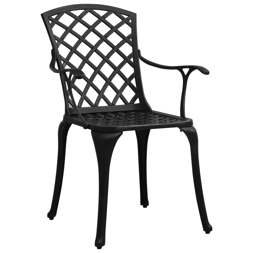 vidaXL Patio Chairs Outdoor Garden Dining Seat Furniture 6 Pcs Cast Aluminum-4