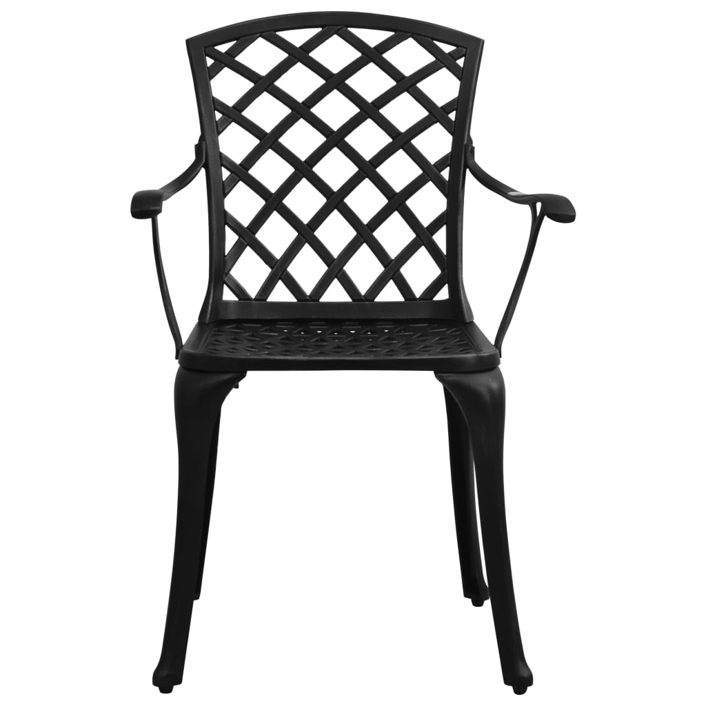 vidaXL Patio Chairs Outdoor Garden Dining Seat Furniture 6 Pcs Cast Aluminum-5