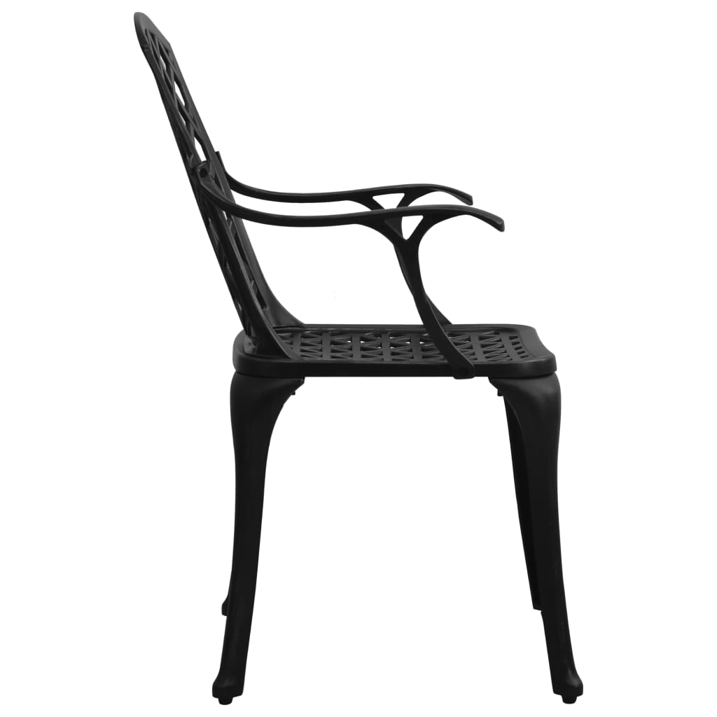vidaXL Patio Chairs Outdoor Garden Dining Seat Furniture 6 Pcs Cast Aluminum-6