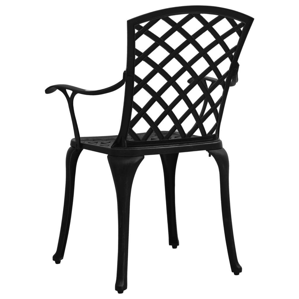 vidaXL Patio Chairs Outdoor Garden Dining Seat Furniture 6 Pcs Cast Aluminum-7