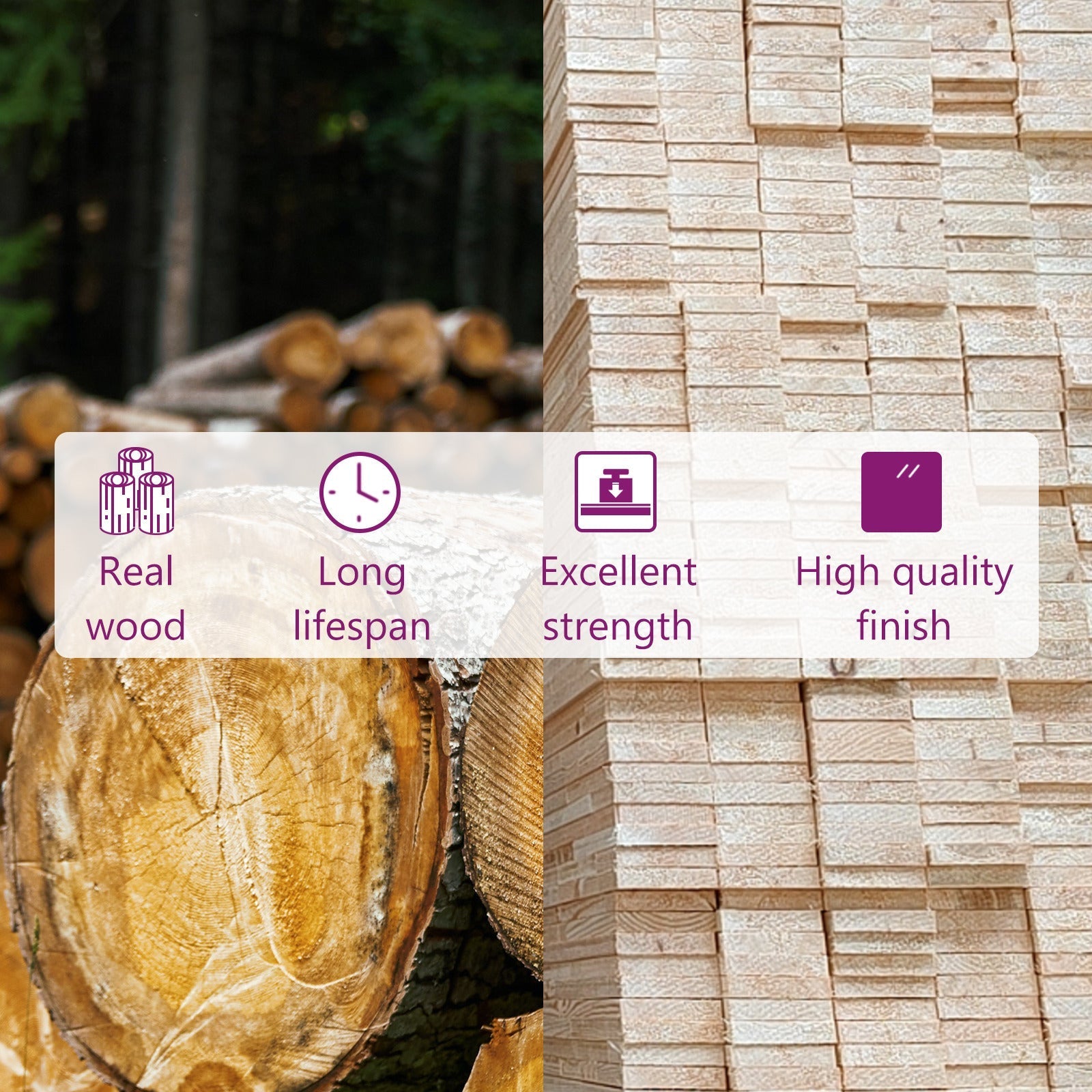 vidaXL Solid Pinewood Coffee Table 29.5"x13.2" Couch End Table Multi Colors-6