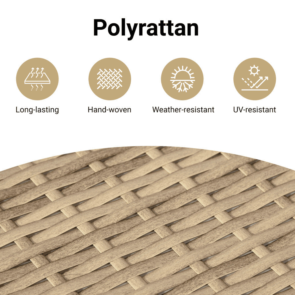 vidaXL Propane Tank Cover Table Beige 15.7"x15.7"x23.6" Poly Rattan-1