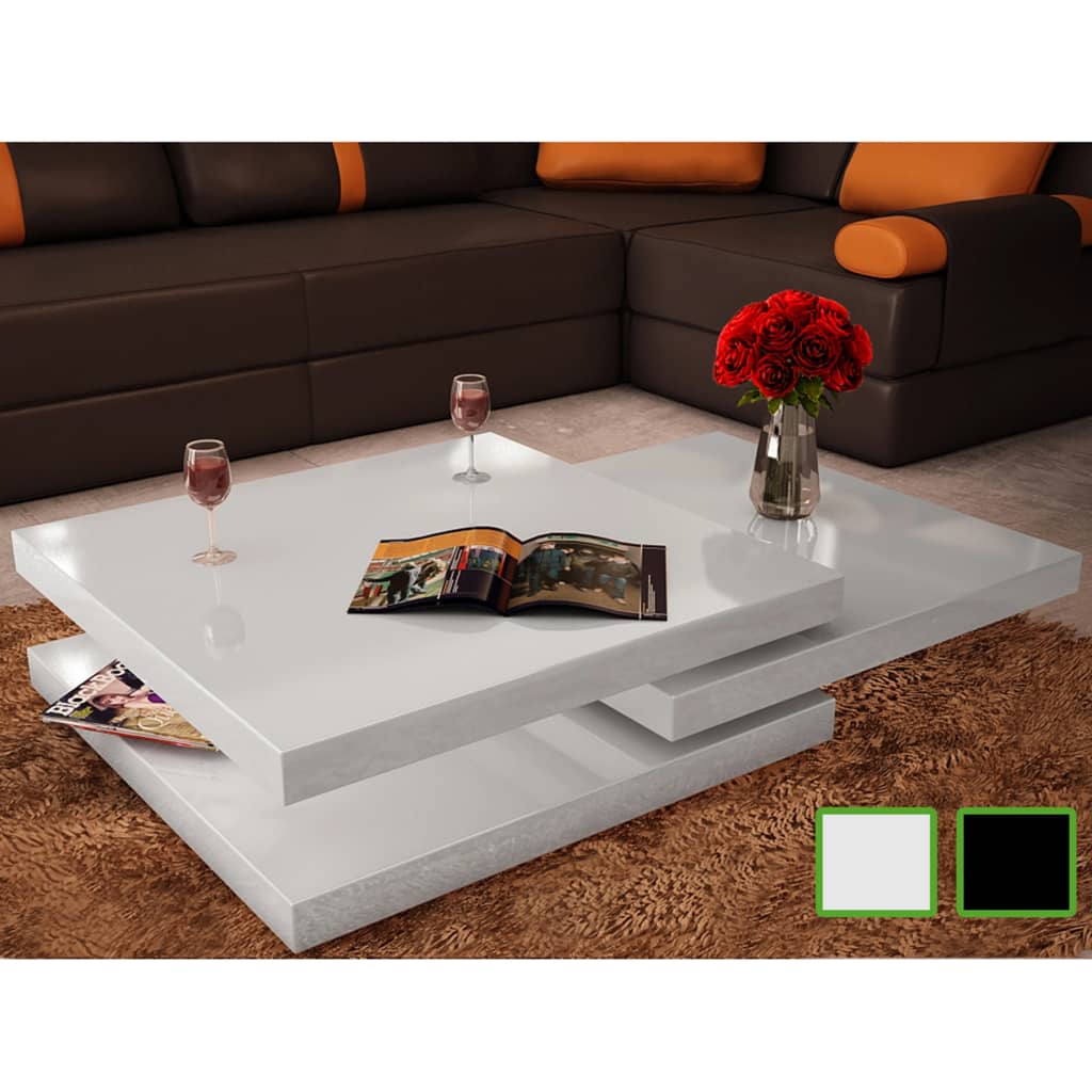 vidaXL Coffee Table 3-Tier End Extendable Side Sofa Table for Living Room-0